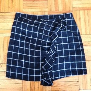 Madewell Plaid Wool Skirt for Fall and Winter